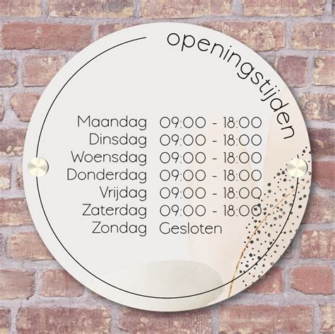 Openingstijden 